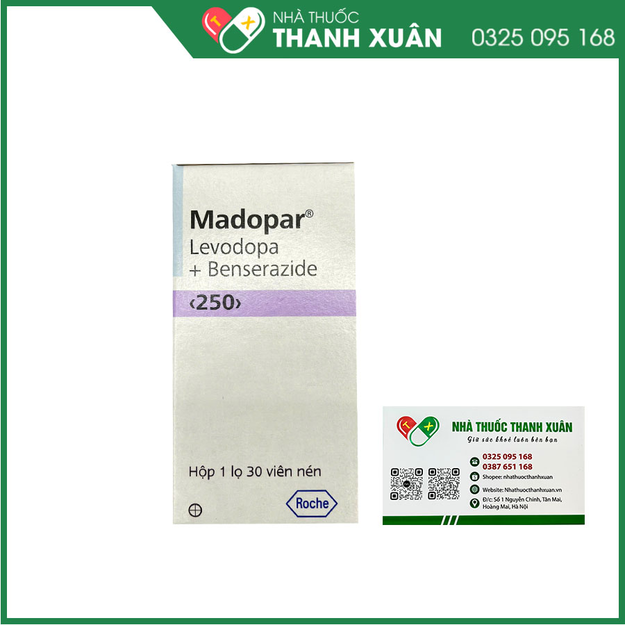 Madopar 250 điều trị bệnh Parkinson vô căn